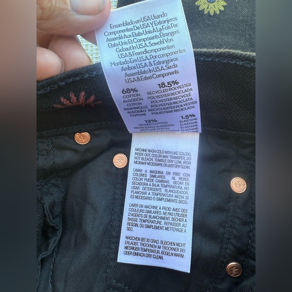 NWT $218 Black Mother The Insider Flood Fresh As A Daisy Jeans 24 - Picture 9 of 16